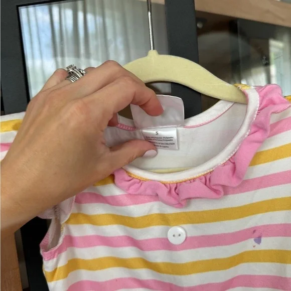 Back to school pencil dress toddler girl ruffles stripes play craft swing - Picture 4 of 6